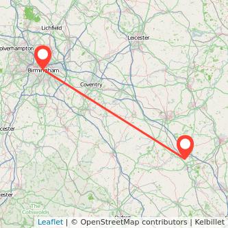 Birmingham Milton Keynes bus map