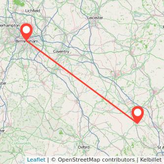 Birmingham Leighton Buzzard bus map