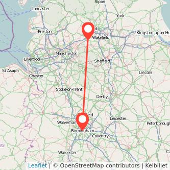 Birmingham Huddersfield train map