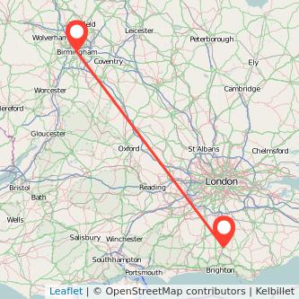 Birmingham Haywards Heath train map