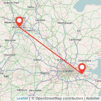 Birmingham Gravesend train map