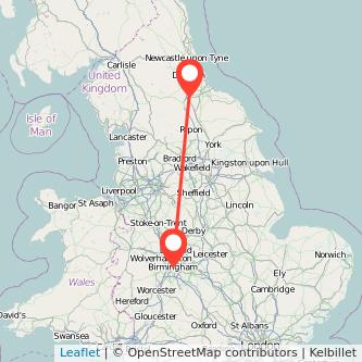 Birmingham Darlington train map