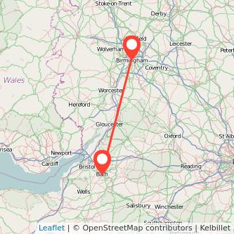 Birmingham Bath train map