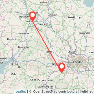 Birmingham Aldershot train map