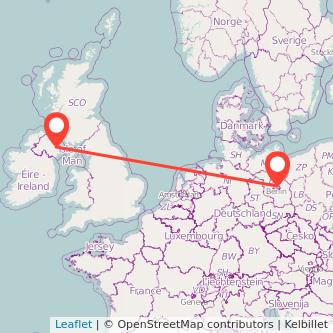 Belfast Berlin flight map