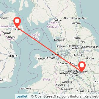 Belfast Leicester bus map