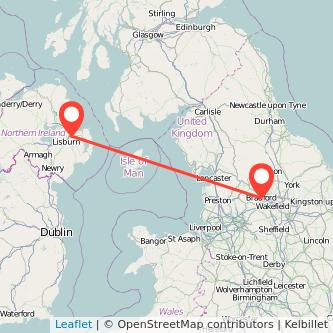 Belfast Bradford bus map