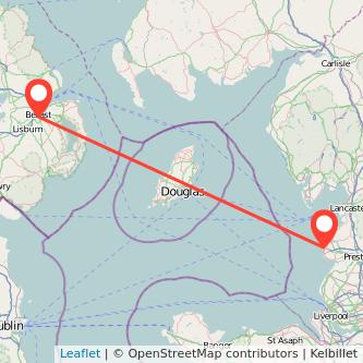 Belfast Blackpool bus map