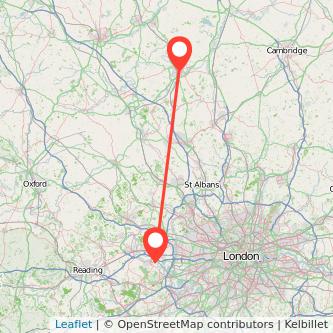 Bedford Windsor train map