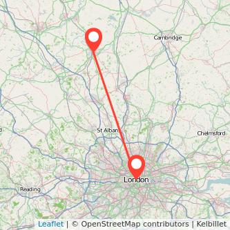 Bedford London train map