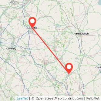 Bedford Leicester bus map