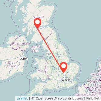 Bedford Glasgow train map