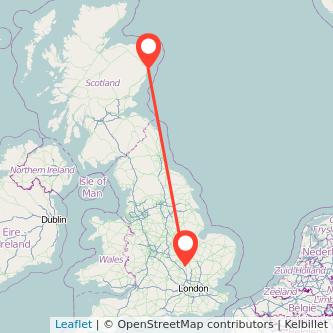 Bedford Aberdeen train map