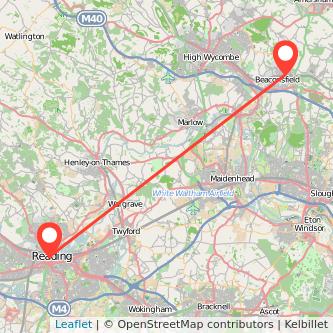 Beaconsfield Reading train map