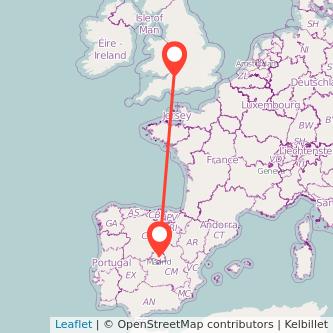 Bath Madrid train map