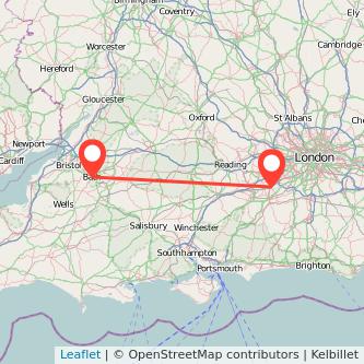 Bath Woking bus map