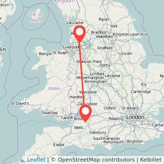 Bath Wigan train map