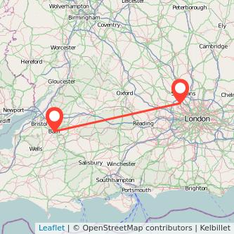 Bath Watford train map
