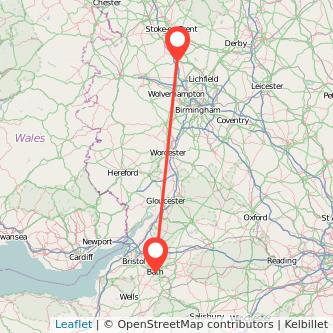 Bath Stafford train map