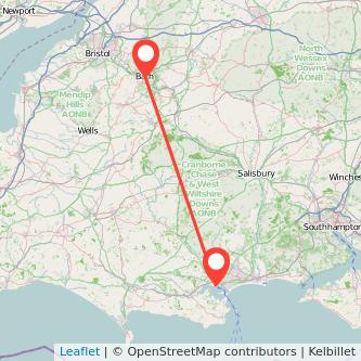 Bath Poole train map