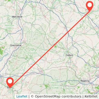 Bath Northampton train map