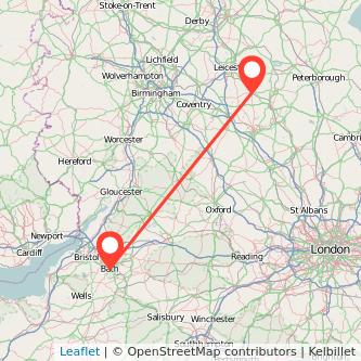 Bath Market Harborough train map
