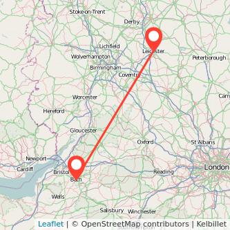 Bath Leicester train map