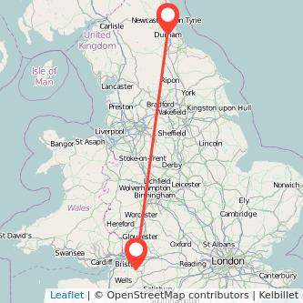 Bath Durham train map