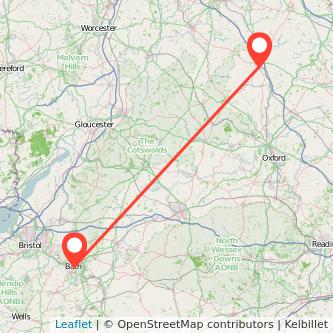 Bath Banbury bus map