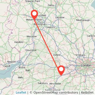 Basingstoke Wolverhampton train map