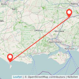 Basingstoke Weymouth train map