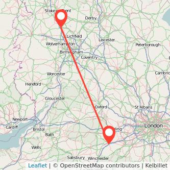 Basingstoke Stafford bus map