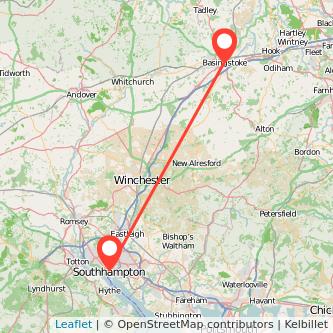 Basingstoke Southampton train map