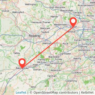 Basingstoke Slough train map