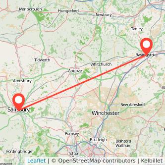 Basingstoke Salisbury train map