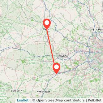 Basingstoke Oxford train map