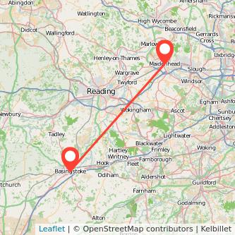 Basingstoke Maidenhead train map