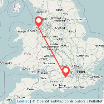 Basingstoke Liverpool train map