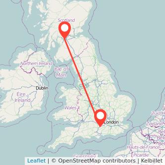 Basingstoke Glasgow train map