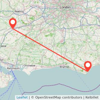 Basingstoke Eastbourne train map