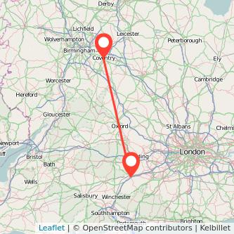 Basingstoke Coventry train map