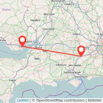 Basingstoke Cardiff train map