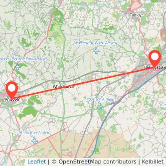 Basingstoke Andover bus map