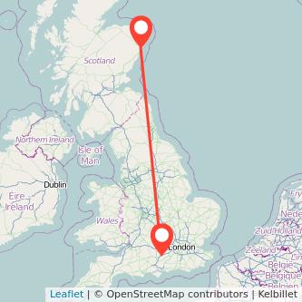 Basingstoke Aberdeen train map