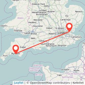 Basildon Plymouth train map