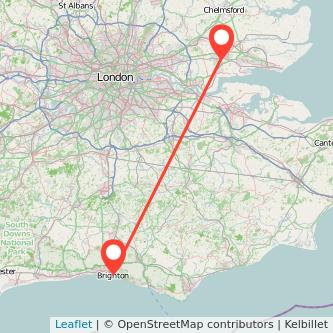 Basildon Brighton train map