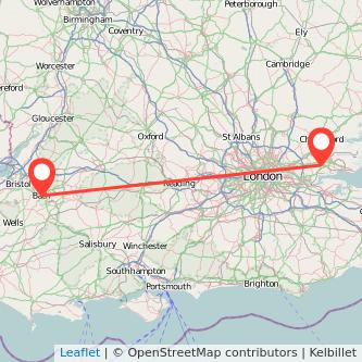 Basildon Bath bus map