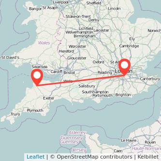 Barnstaple Croydon bus map