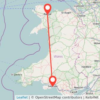 Bangor Swansea train map