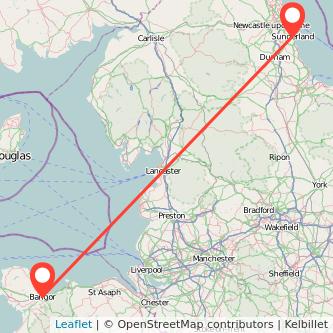 Bangor Sunderland bus map